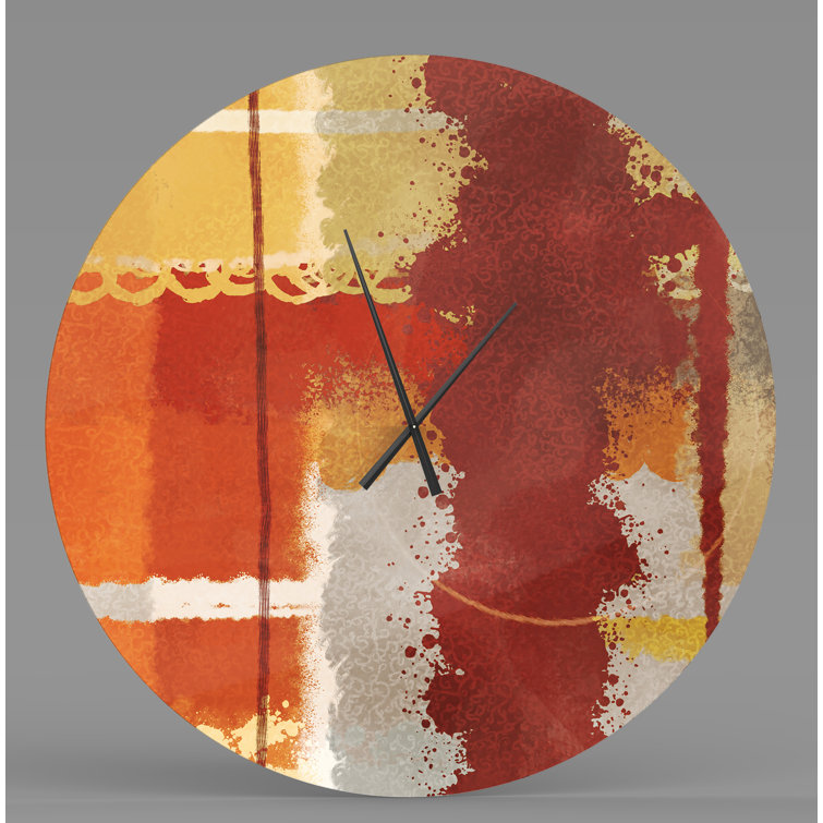 Ebern Designs Metal Wall Clock Wayfair